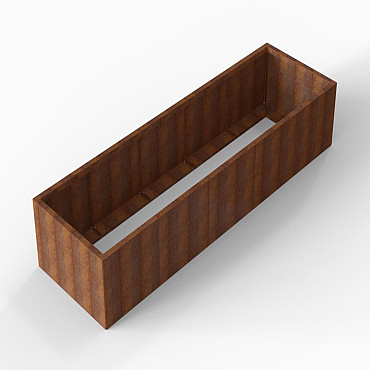 Bloembak Module+ 90x300x56 cm Corten