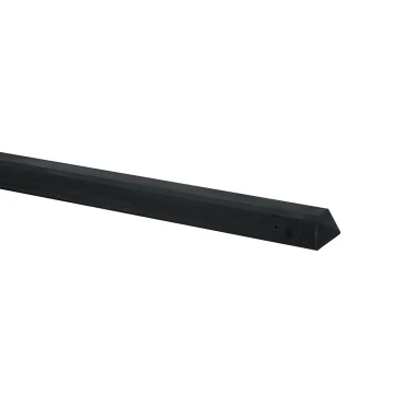 Betonpaal glad met diamantkop 10x10x280 cm, antraciet gecoat, eindpaal