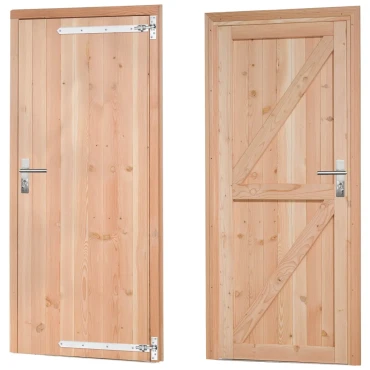 Douglas enkele dichte deur inclusief kozijn, rechtsdraaiend, 90x201 cm, onbehandeld