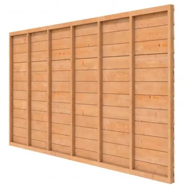 Douglas wandpakket t.b.v. enkelzijdige wand Comfort/DHZ 371x224 cm, kleurloos geïmpregneerd