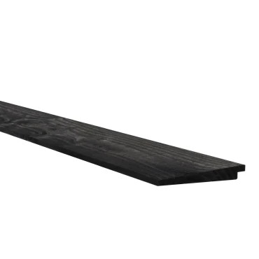 Douglas Zweeds rabat 1 zijde geschaafd. 1 zijde fijnbezaagd 1.1-2.7x19.5x500 cm zwart gedompeld