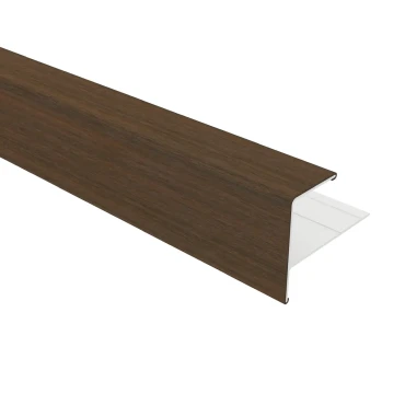 NewTechWood aluminium co-extrusie eindprofiel rhombus t.b.v. wand bekleding. 5x5x300 cm Ipe