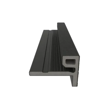 NewTechWood composiet co-extrusie eindprofiel castellation t.b.v. wand bekleding. 7x5x300 cm zwart