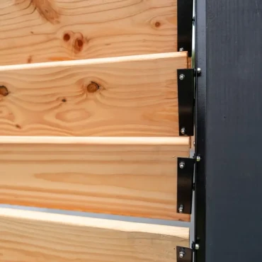 DHZ zwart shutter framewerk. 2 stuks 165 cm t.b.v. 14 planken