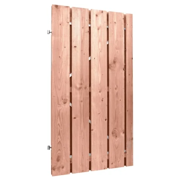 Douglas fijnbezaagde plankendeur op verstelbaar stalen frame, 19 mm, 100x195 cm, onbehandeld.