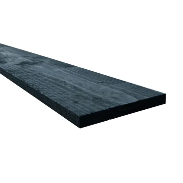Douglas fijnbezaagde potdekselplank 2,2x20x300 cm, zwart gespoten.