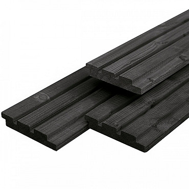 Douglas triple profiel 1.9x13.0x240 cm zwart gespoten