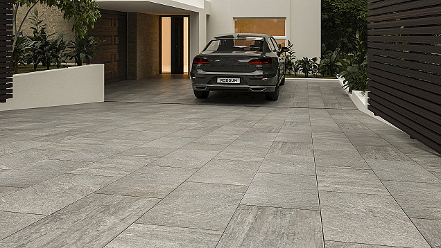 GSB Ceramic Plus Drive Bordeaux Grijs 30x60x6 cm