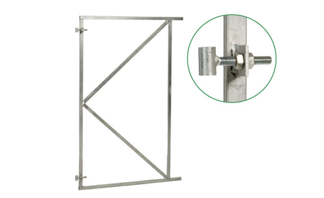 Verstelbaar stalen poortframe 150x155 cm, vuurverzinkt
