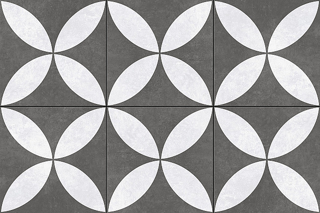 Ceramic Plus Flower Decor 60x60x4 cm