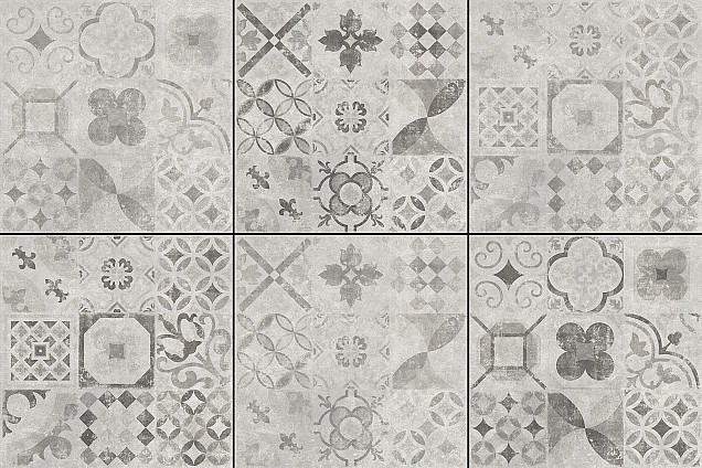 GSB Ceramic Plus Lyon Decor Grijs 60x60x4 cm