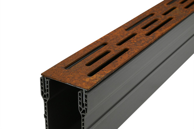 GSB Drain Corten Luxe Rooster 100x6x10 cm