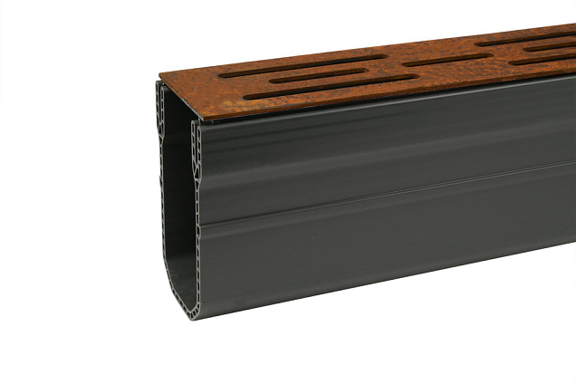 GSB Drain Corten Luxe Rooster 100x6x10 cm