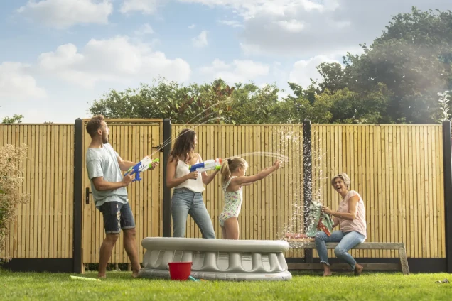 Tuinscherm Verticaal Elan 180 Excellent, 180x180 cm, groen geïmpregneerd