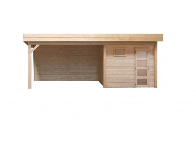 Douglas Topvision Raaf, 298x298 en luifel 300 cm, onbehandeld