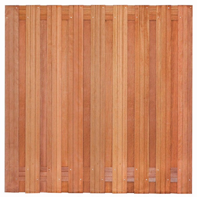 Tuinscherm hardhout 19 planks Harlingen 180x180 cm