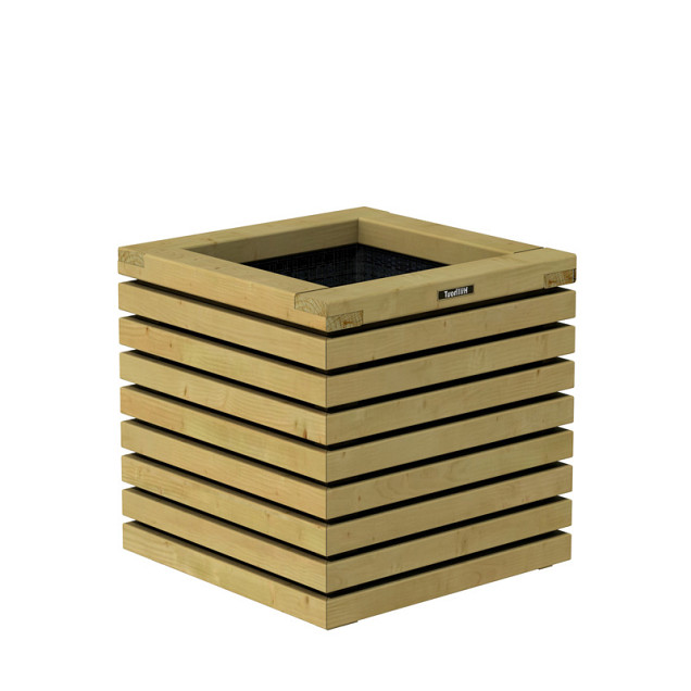 Bloembak Elan 50 Excellent, 50x50x50 cm, groen geïmpregneerd