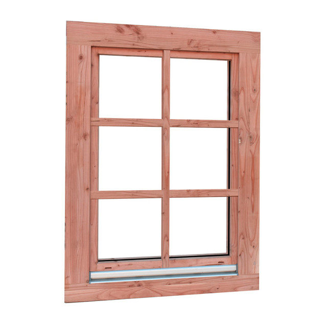 Douglas draai-kiepraam Prestige met dubbelglas, 84.4x120.4 cm, onbehandeld