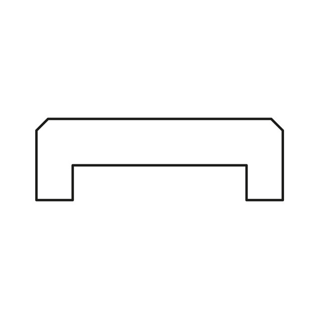 Douglas geschaafde afdeklat met sponning (6x1.2 cm) 2.8x8.5x180 cm, onbehandeld