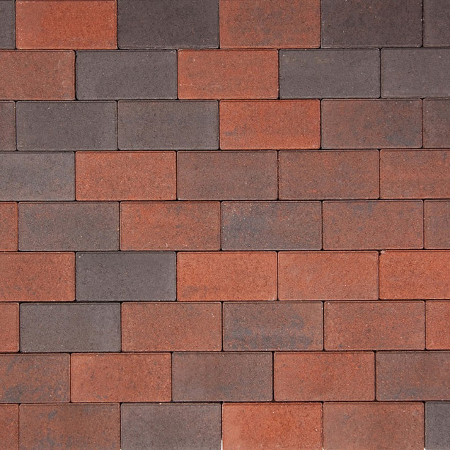 RS Betonklinker 8cm Rood-Zwart