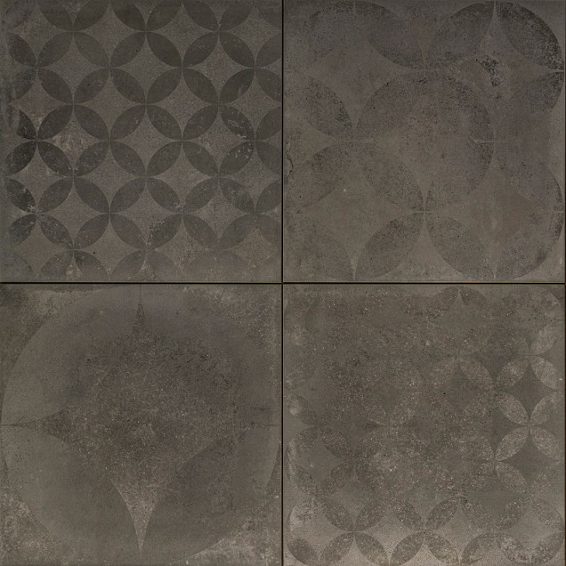 GSB Ceramic Versailles Decor Dark Grey 60x60x3 cm