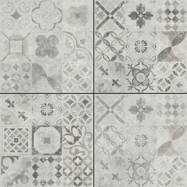 GSB Ceramic Plus Lyon Decor Grijs 60x60x4 cm