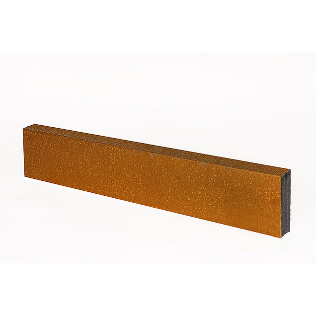 U profiel ongelijkzijdig opsluitband 6 cm 300 cm corten