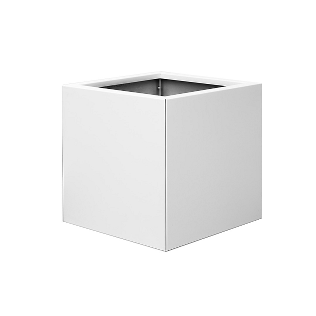 Metalen bloembak wit