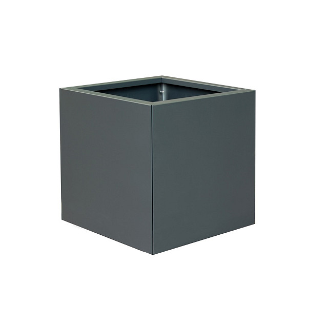 Metalen bloembak antraciet