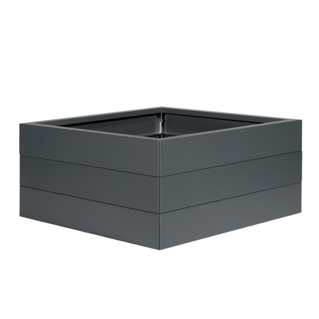 Bloembak antraciet 60x60x28 cm