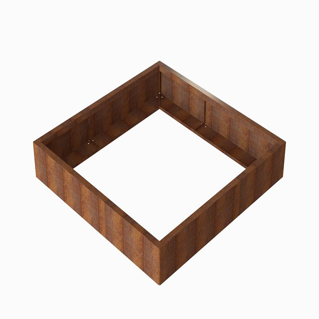 Bloembak Module+ 150x150x28 cm Corten