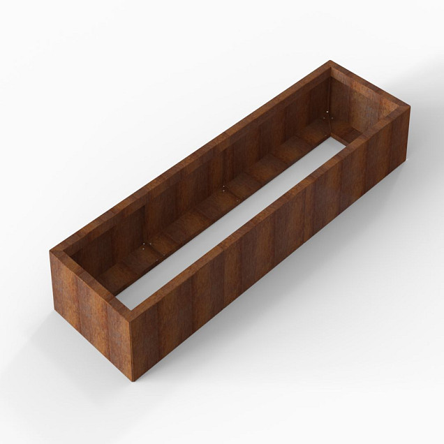 Bloembak Module+ 60x210x28 cm Corten