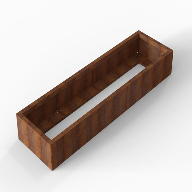 Bloembak Module+ 90x210x28 cm Corten