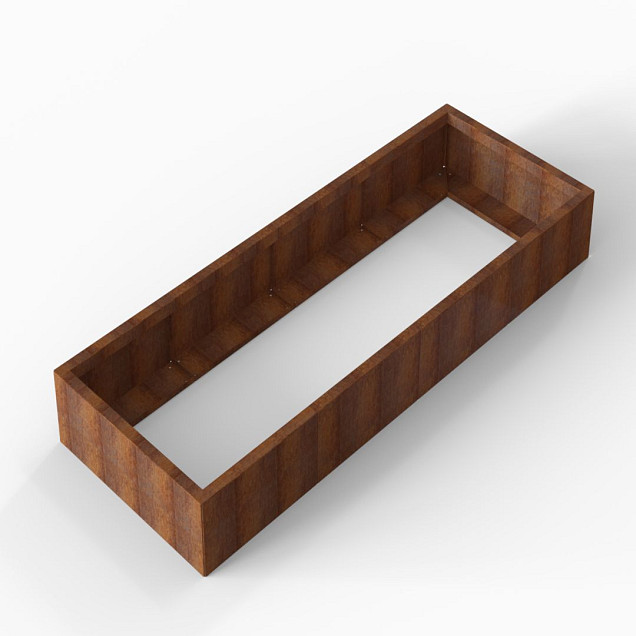 Bloembak Module+ 90x240x28 cm Corten