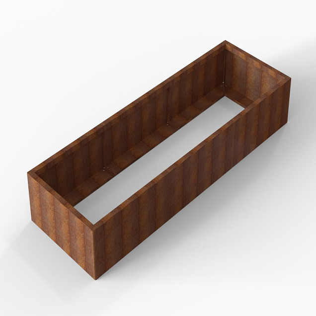 Bloembak Module+ 90x270x42 cm Corten