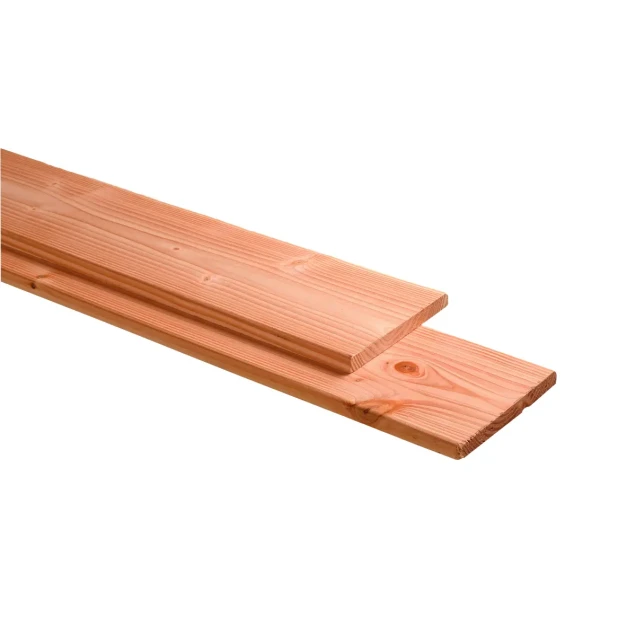Douglas plank 1 zijde geschaafd. 1 zijde fijnbezaagd 2.8x24.5x300 cm onbehandeld
