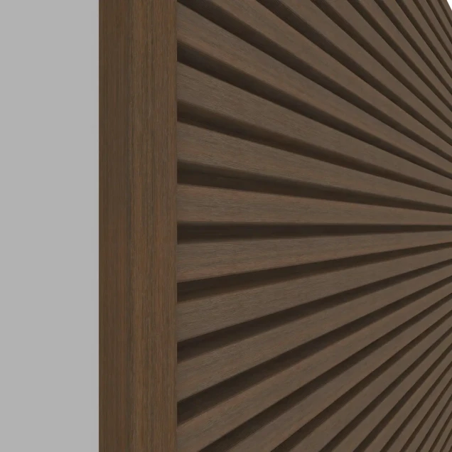 NewTechWood aluminium co-extrusie eindprofiel rhombus t.b.v. wand bekleding. 5x5x300 cm Ipe