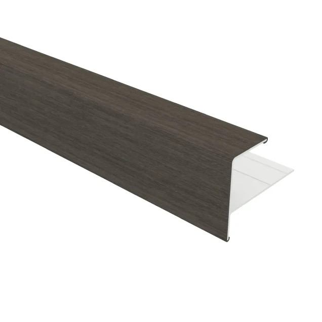 NewTechWood aluminium co-extrusie eindprofiel rhombus t.b.v. wand bekleding. 5x5x300 cm Silver Gray