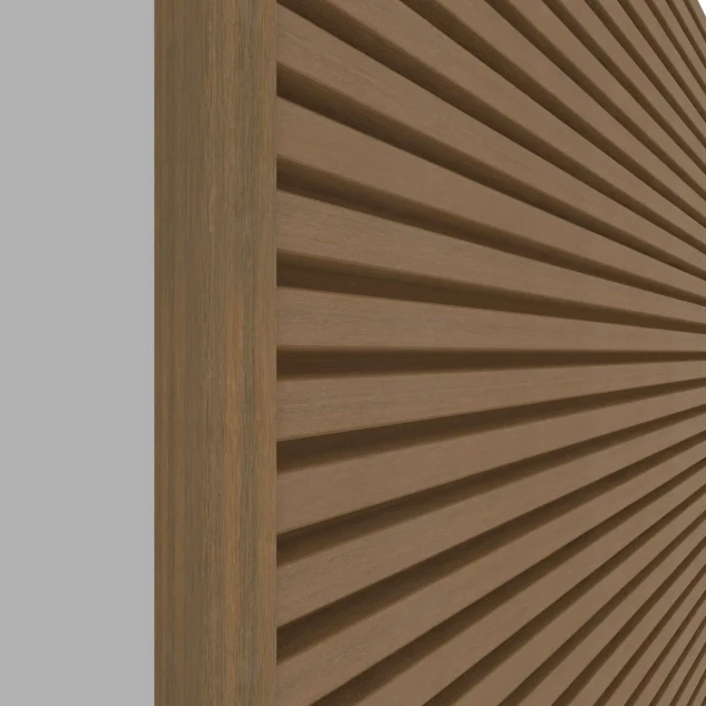 NewTechWood aluminium co-extrusie eindprofiel rhombus t.b.v. wand bekleding. 5x5x300 cm Teak