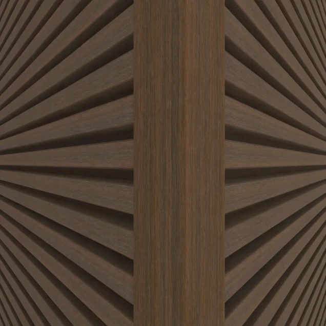 NewTechWood aluminium co-extrusie hoekprofiel rhombus t.b.v. wand bekleding. 6x6x300 cm Ipe