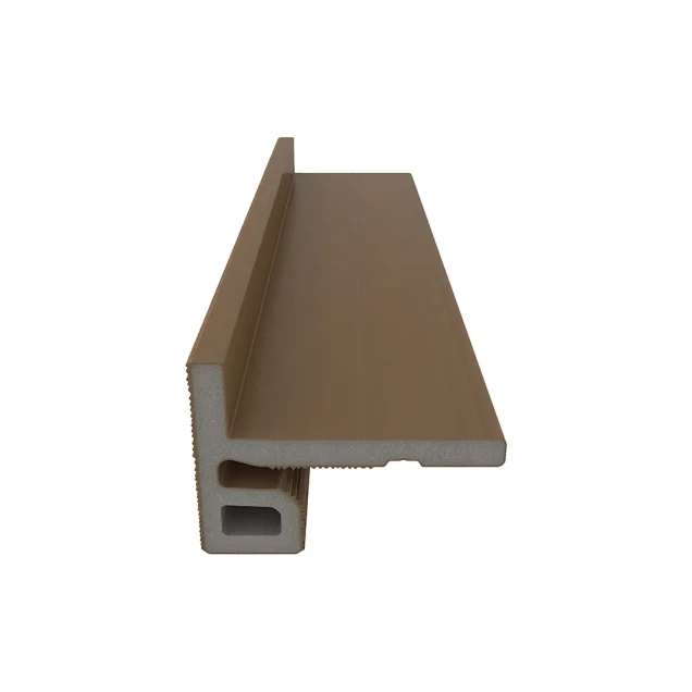NewTechWood composiet co-extrusie eindprofiel castellation t.b.v. wand bekleding. 7x5x300 cm Teak