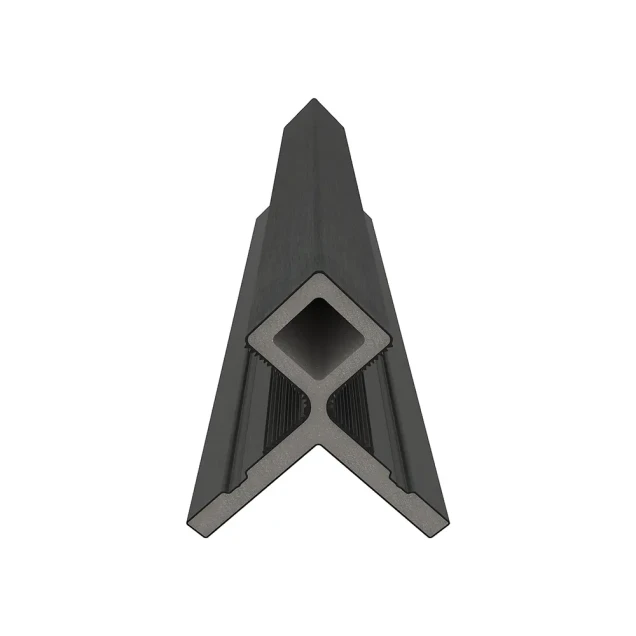 NewTechWood composiet co-extrusie hoekprofiel castellation t.b.v. wand bekleding. 7x8x300 cm zwart