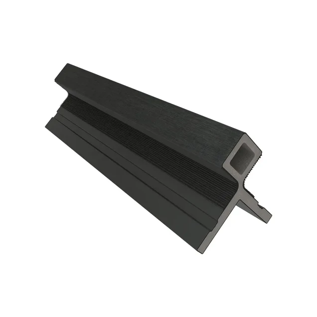 NewTechWood composiet co-extrusie hoekprofiel castellation t.b.v. wand bekleding. 7x8x300 cm zwart
