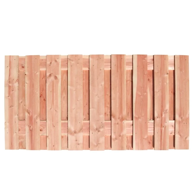 Redvision geschaafd plankenscherm 19-planks 16 mm, 180x90 cm, verticaal recht.