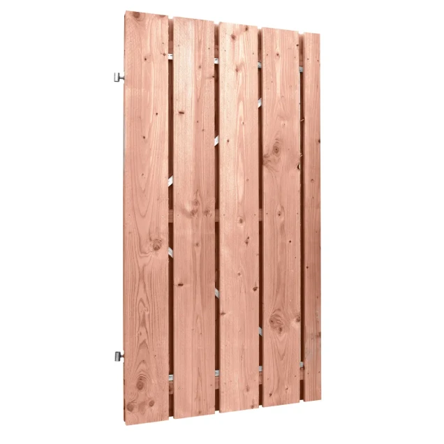 Douglas fijnbezaagde plankendeur op verstelbaar stalen frame, 19 mm, 100x195 cm, onbehandeld.