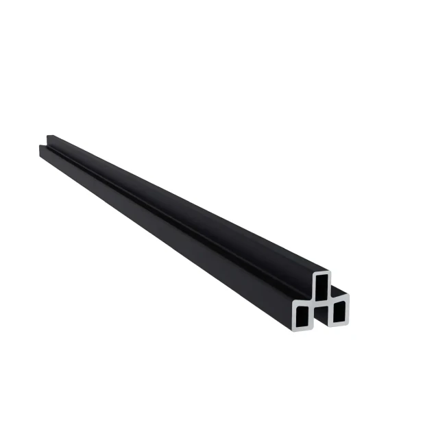 Newtechwood aluminium frameset t.b.v. triple schermplanken, zwart.