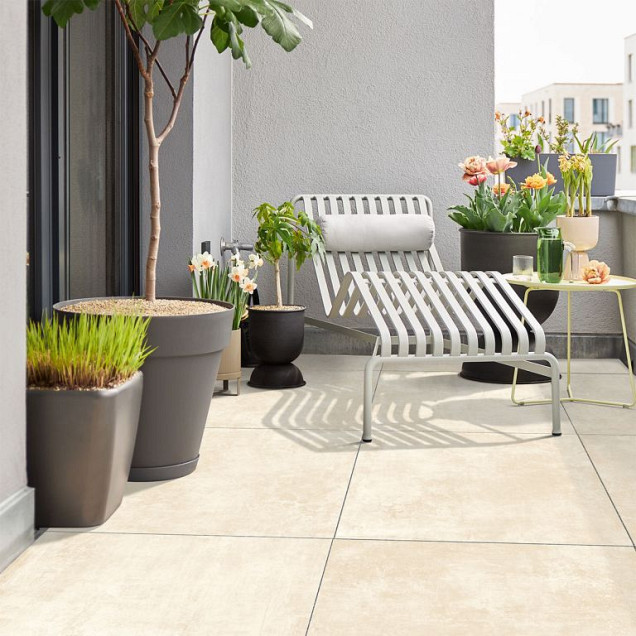 Keramische tegel 3.0 Betonlook Sand 60x60x3 cm