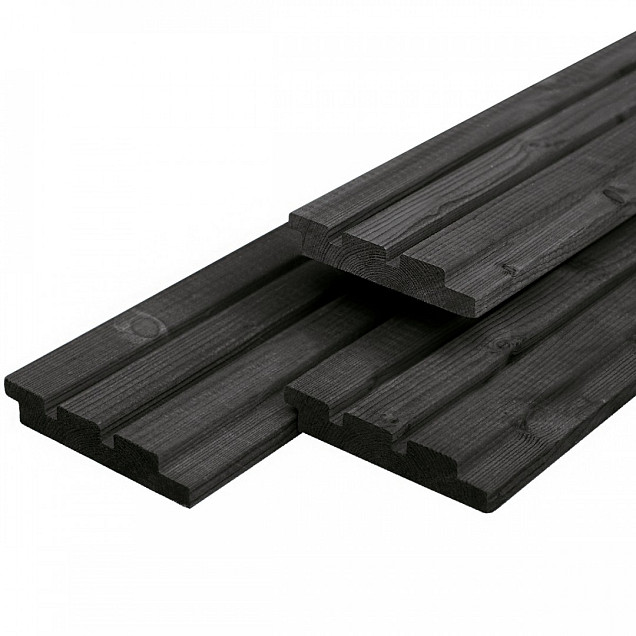 Douglas triple profiel 1.9x13.0x240 cm zwart gespoten