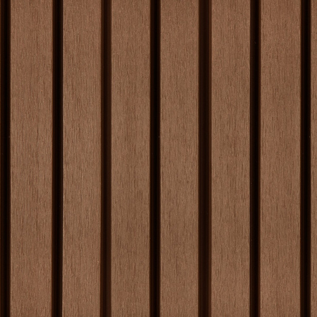 PuraTech 55 composiet dubbel profiel 3,3 x 17,0 x 290 cm, teak, fijne houtnerf