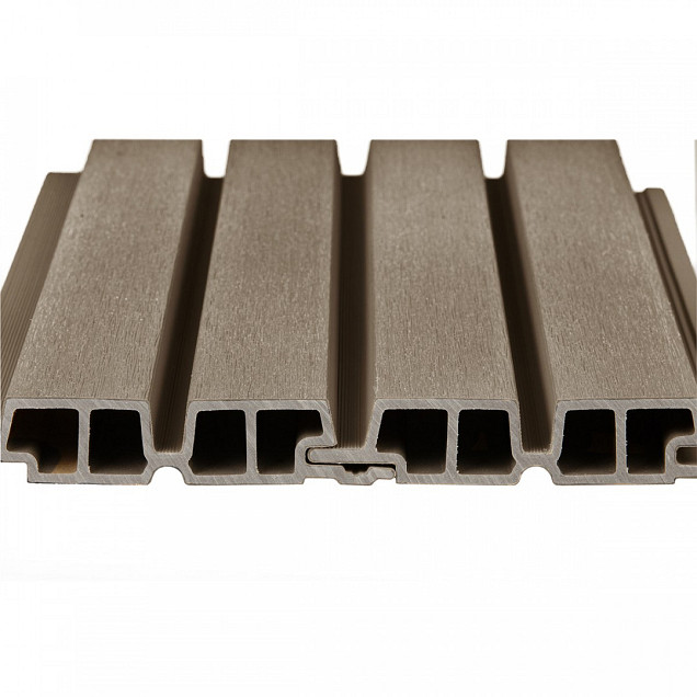 PuraTech 55 composiet dubbel profiel 3,3 x 17,0 x 390 cm, light grey, fijne houtnerf